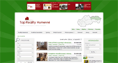 Desktop Screenshot of byty.reality-humenne.eu